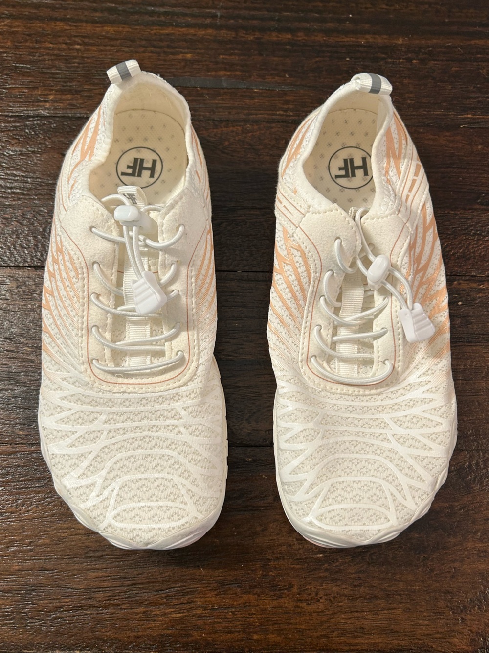 Hike Footwear Lorax Pro Unisex Non-Slip Barefoot Running Shoes – White / Peach